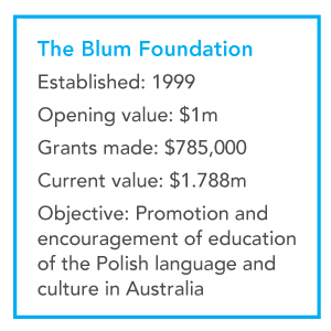 The Blum Foundation info